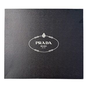 Prada Black Logo Empty Shoe Box Logo Interior